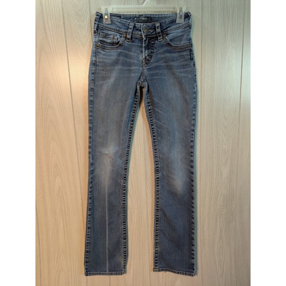 Silver Suki 17” Bootcut Jeans Women’s Size 25x32 Medium Wash Fade Low Rise